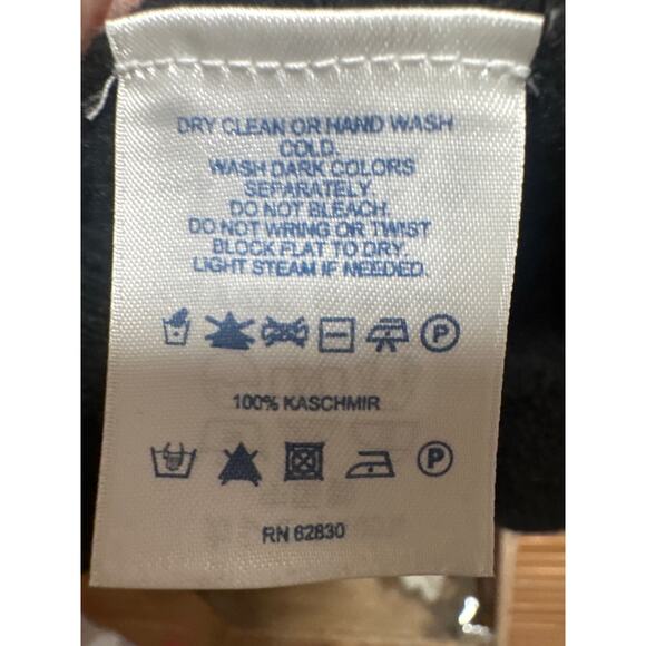 Lands End Cashmere Mens Vest Sx XL oversized Grandpacore Kaschmir Black EUC - Picture 3 of 4